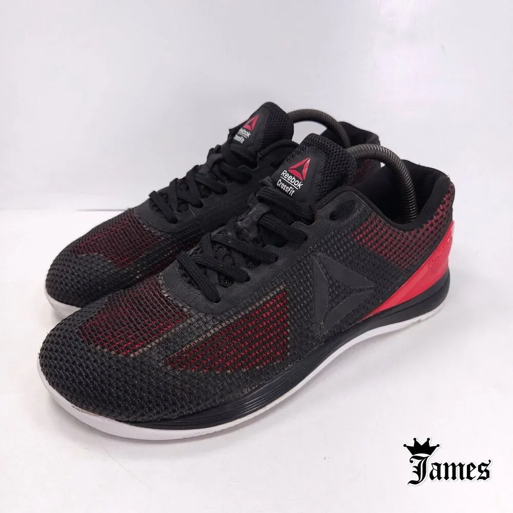 Reebok Crossfit Nano 7 Lace Up Athletic Shoe Mens Size 8 BS8755 Black Red White